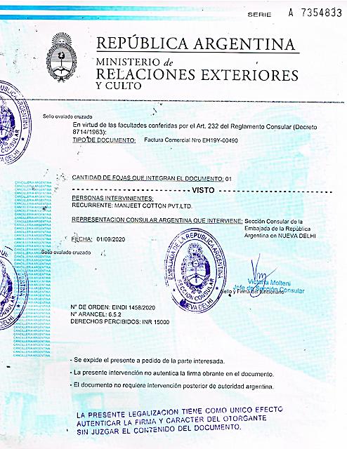 Argentina Certificate Attestation Argentina Certificate Attestation